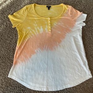 Torrid short sleeve tie dye top shirt tunic 00 casual pullover lightweight sport